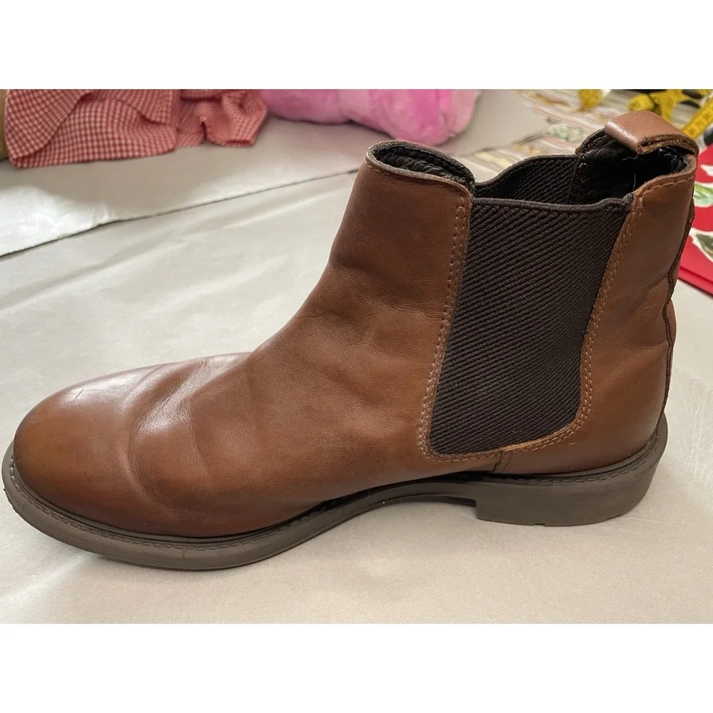 Vince Camuto Huntsley Brown Ankle Elastic Pull On Boots 9.5‎ Men's Clean Boy